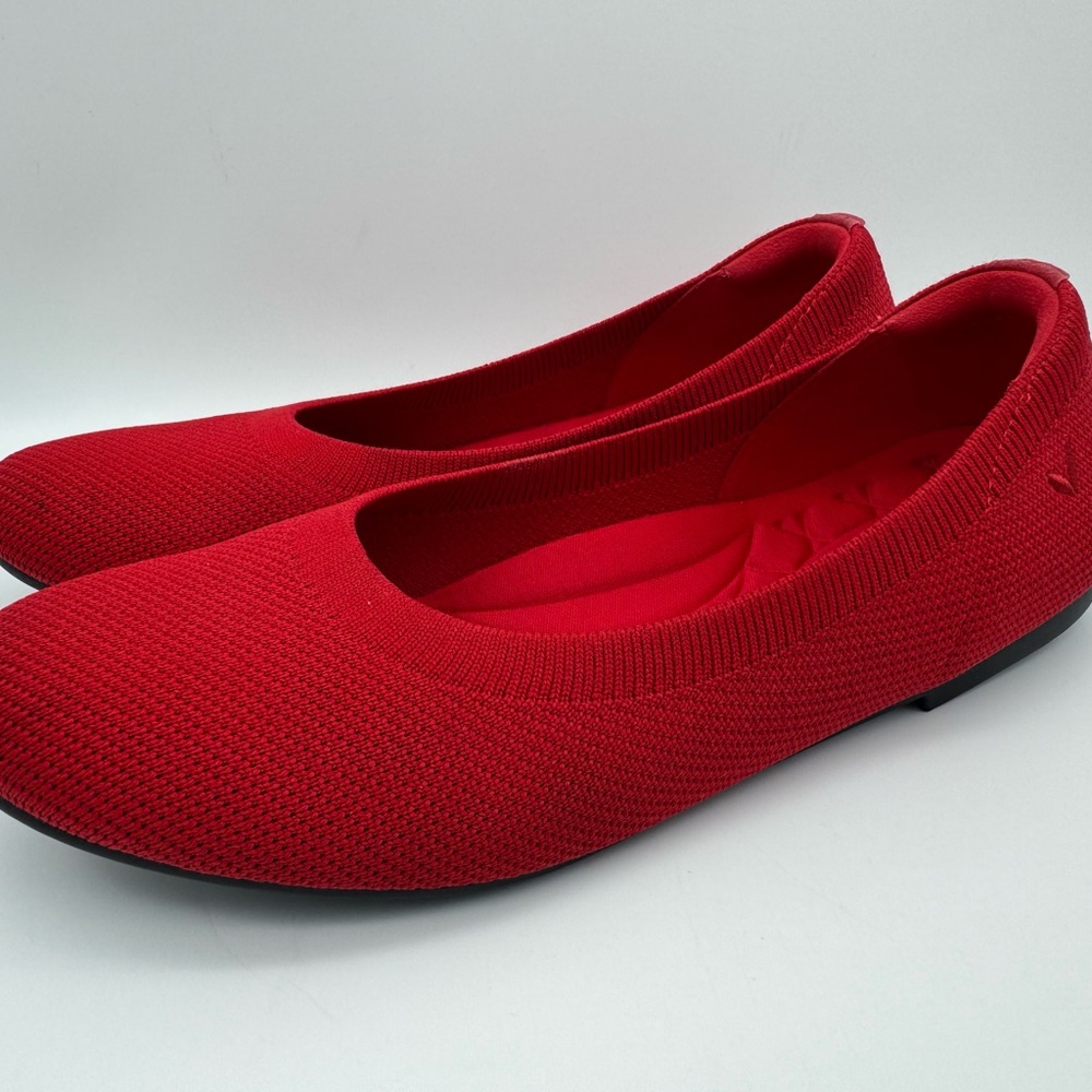 Vivaia Claire Round Toe Walking Flats Red Women’s Size EU 41 US 9.5 - Picture 2 of 8